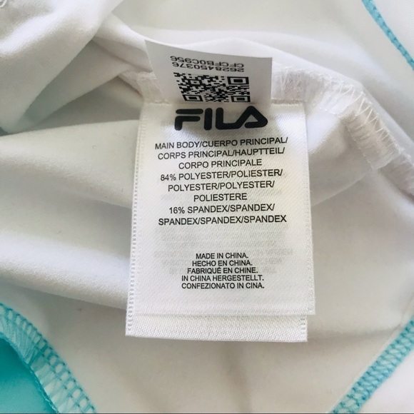 New! Fila Tennis Love Game Full Coverage Aqua Blue  UPF 50+ Tank Top - Picture 16 of 16